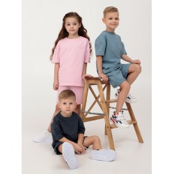 75-60 ФТ Костюм однотонный (футболка+шорты), голубой. 75-60 ФТ Костюм однотонный (футболка+шорты), голубой.